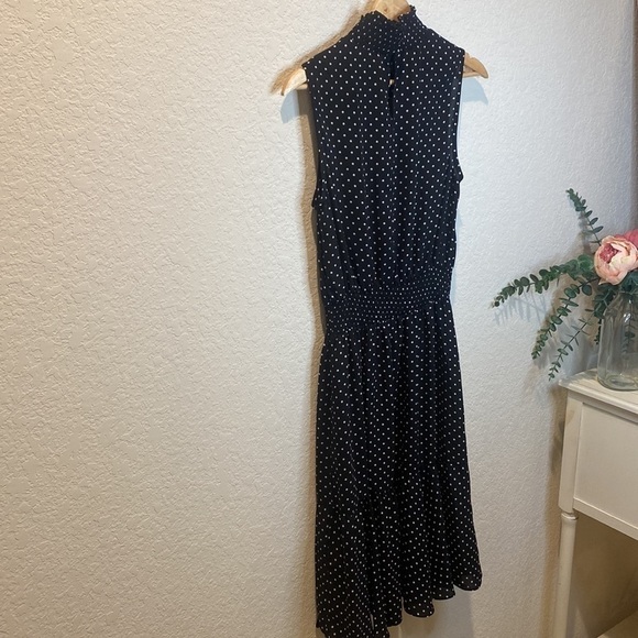 Nanette Lepore Polka Dot Sleeveless Ruffle Hem Dress - Size 6 - Picture 9 of 10